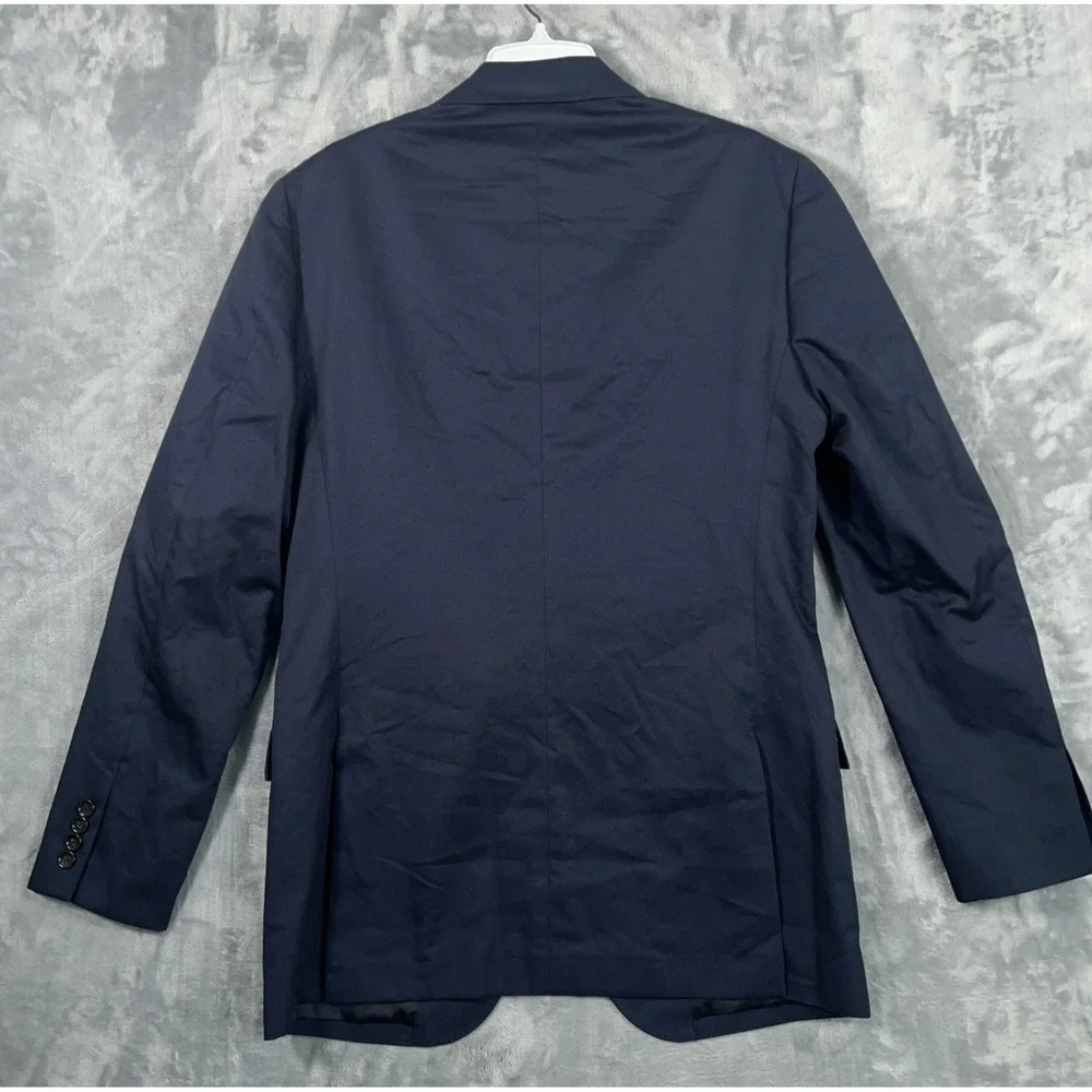 J Crew Ludlow Navy Blue Blazer Mens 40L New Suit Jacket Slim Fit Cotton Chino